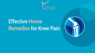 Effective Home Remedies for Knee Pain