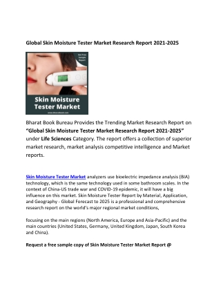 Global Skin Moisture Tester Market Forecast 2021-2025