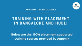 Job Oriented Courses in Bangalore - 100% Placement guaranteed