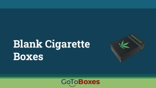 Blank Cigarette Boxes