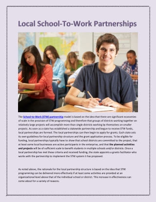 Local School-To-Work Partnerships
