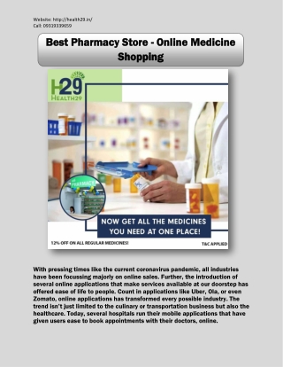 Pharmacy Store - Online Medicine Shopping Website in India