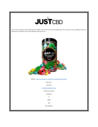 Just CBD Gummies | Justcbdstore.com