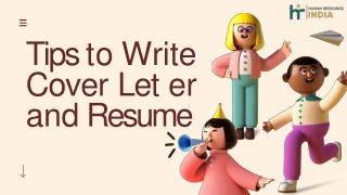 Tips to write a cover letter and resume