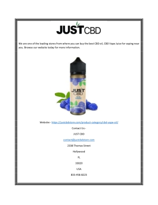 CBD Vape Oil | justcbdstore.com