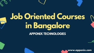 Job Oriented Courses in Bangalore