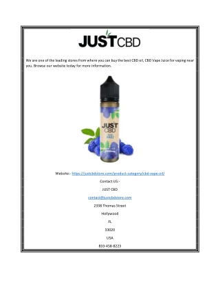 CBD Vape Juice | justcbdstore.com