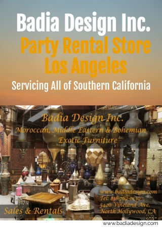 Party Rental Store Los Angeles