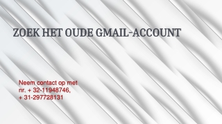 Zoek het oude Gmail-account