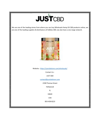 Wholesale CBD gummies | Justcbdstore.com