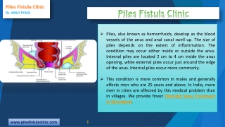 Get Best Treatment for Piles: Piles Fistuls Clinic