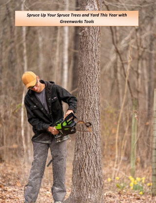 Spruce Up Your Spruce Trees and Yard This Year with Greenworks Tools