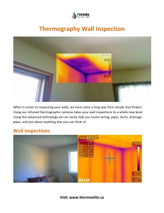 Thermography Wall Inspection - Thermo Elite Inc