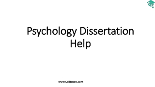 Psychology Dissertation Help