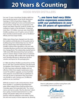 Columbia Machine Engineering | 20 Years & Counting| case study