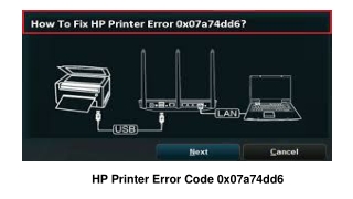 How to Fix HP Printer Error Code 0x07a74dd6?