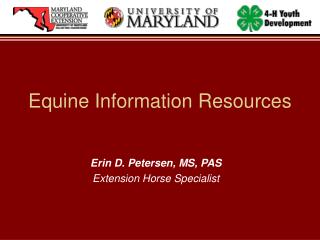 Equine Information Resources