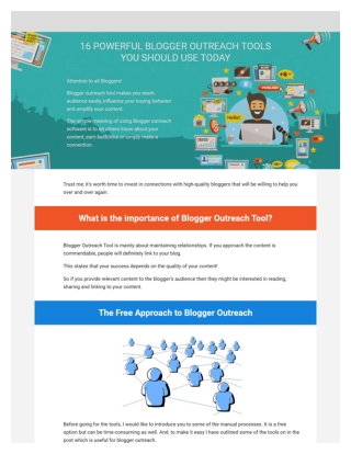 16 Powerful Blogger Outreach Tools You Should Use Today
