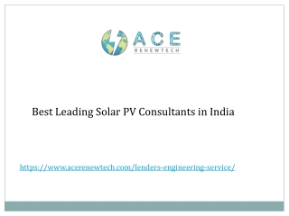 Best Leading Solar PV Consultants in India