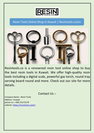 Resin Tools Online Shop in Kuwait | Resintools.co/en