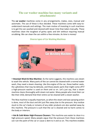 4-minute guide that impacts 3 times more: Catch the real knowledgable car washer machinery to rule the automotive market