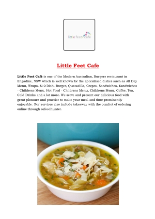 5% off - Little Feet Café takeaway Engadine, NSW