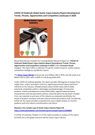 Global Guitar Capos Industry Research Report 2020-2025