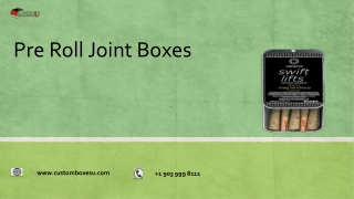 Pre roll joint boxes with printed logo & design in USA