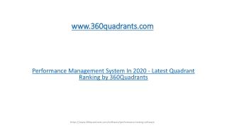 Performance Management System In 2020 - Latest Quadrant Ranking by 360Quadrants