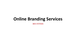 Online Branding Services