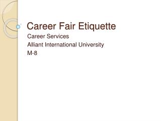 Career Fair Etiquette