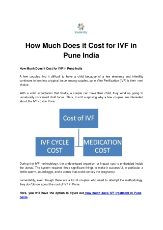 How Much Does it Cost for IVF in Pune India Vinsfertility