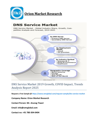 DNS Service Market 2019 Growth, COVID Impact, Trends Analysis Report 2025