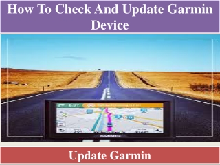 How to check and update Garmin Device