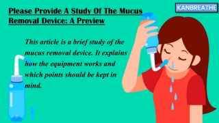 Mucus removal device