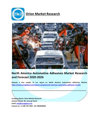 North America Automotive Adhesives Market Research and Forecast 2020-2026