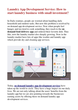 On Demand Laundry App Development Service