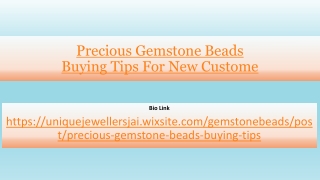 Precious Gemstone Beads Buying Tips For New Customer