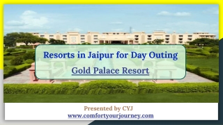 Resorts in Jaipur for Day Outing | Gold Palace Resort Jaipur