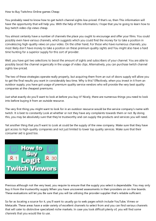 25 Surprising Facts About twitch channel views cheap