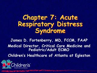 Chapter 7: Acute Respiratory Distress Syndrome