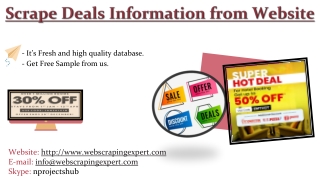 Scrape Deals Information from Website