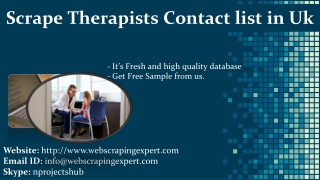 Scrape Therapists Contact list in Uk