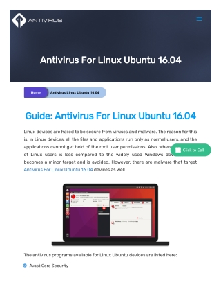 Antivirus For Linux Ubuntu 16.04 | Download and In