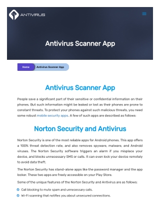 Antivirus Scanner App | Download and Installation Methods