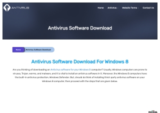 Antivirus Software Download For Windows 8 | Clean-my-pc