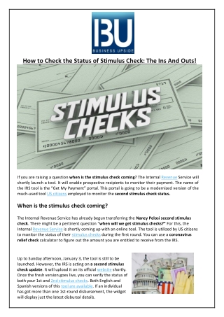 How to Check the Status of Stimulus Check: The Ins And Outs!