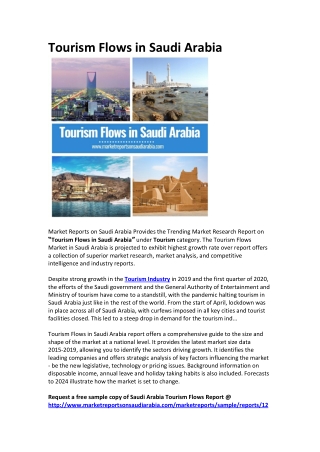 Tourism Flows in Saudi Arabia