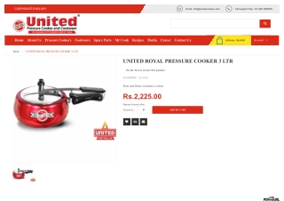 UNITED ROYAL PRESSURE COOKER 3 LTR