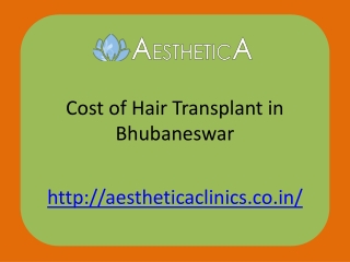 Cost of Hair Transplant in Bhubaneswar